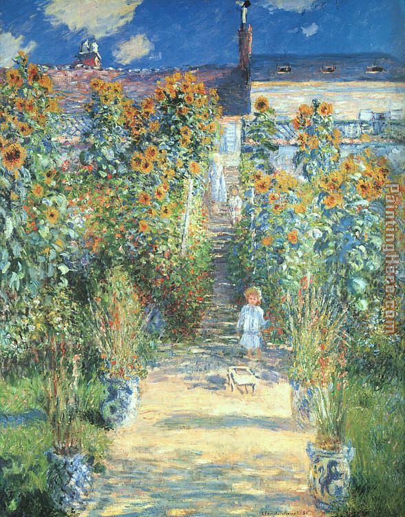 The Artist Garden at Vetheuil painting - Claude Monet The Artist Garden at Vetheuil art painting